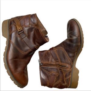 Teva camel brown leather boots waterproof ankle booties Women’s  7